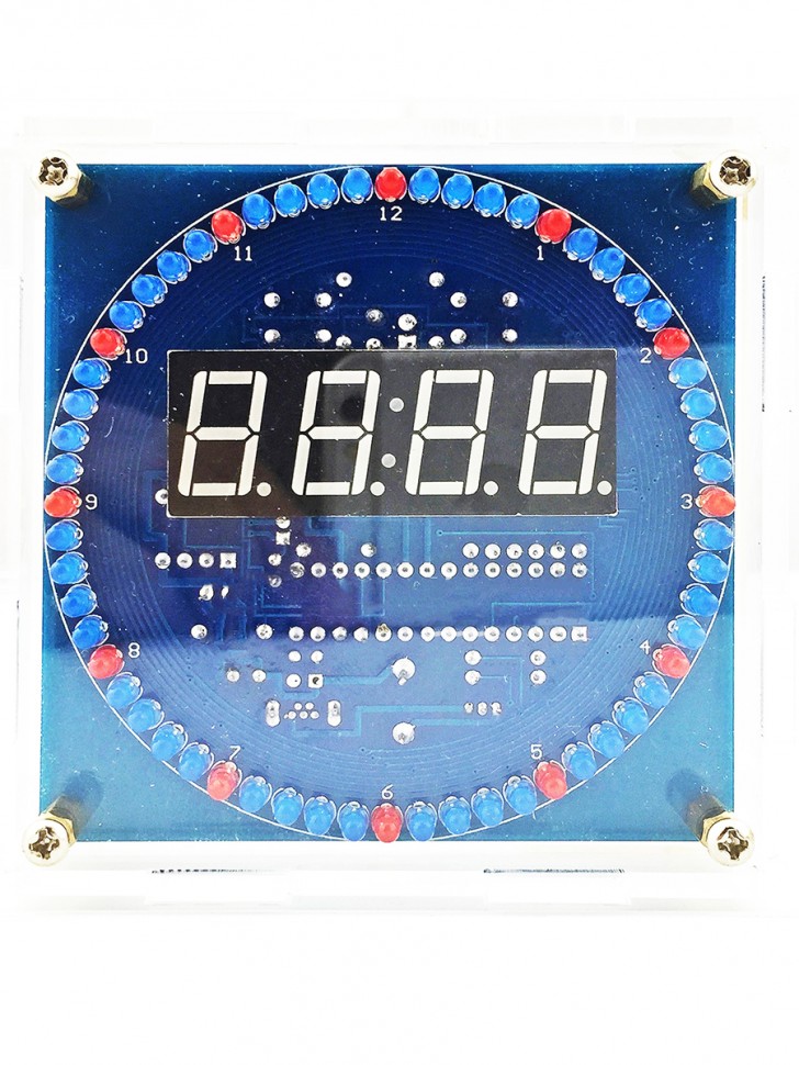 DIY Набор для пайки Часы с будильником, термометром и календарем